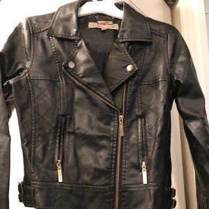 Indigo Saints Girls Faux Leather Jacket